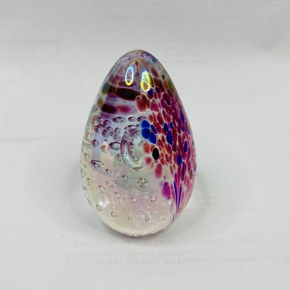 Glass Eye Studio GES 1999 Egg Paperweight - Picture 2 of 10